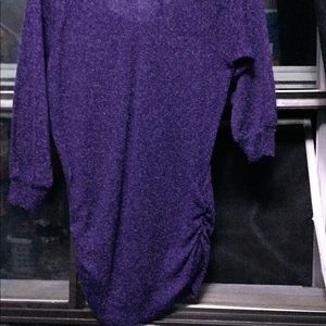 Lena purple long shirt with medium length sleeves